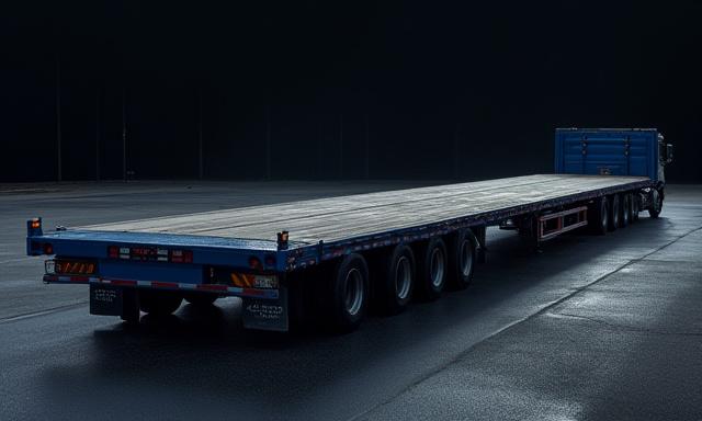 Lowboy trailer for tall loads