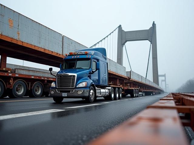Steel bridge beam transport